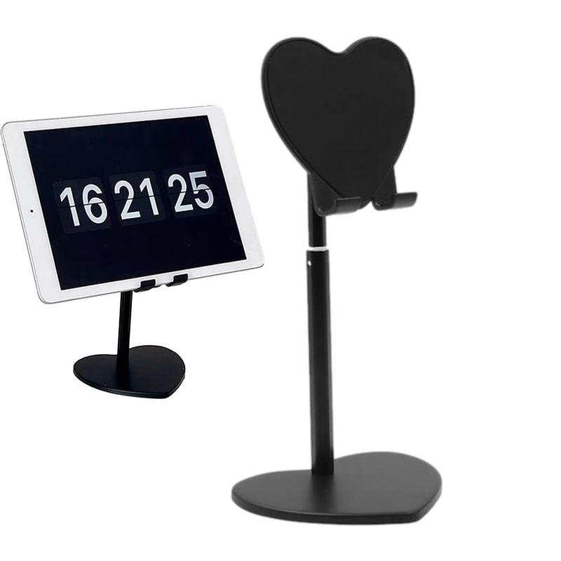 Heart Shaped Phone & Tablet Holder (1 Count), Portable Foldable Rotating Mobile Phone & Tablet Holder, Phone Accessories for Home Office