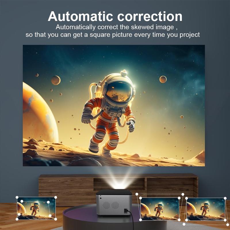 Magcubic 4K 1920*1080P WiFi 6 Projector, 580ANSI Android 11 Projector, Home 32G Projector with Voice Control, BT 5.0 Projector for Home Theater