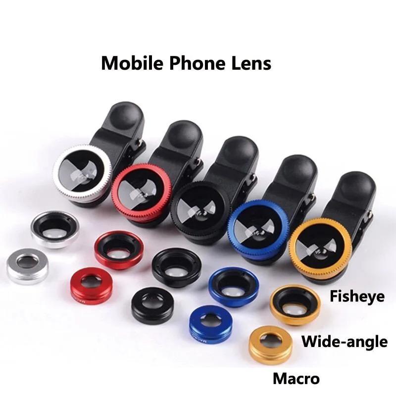 1 Set 3In1 Mobile Phone Fish Eye+Wide Angle+Macro Lightweight Camera Lens For Universal Cell Phone