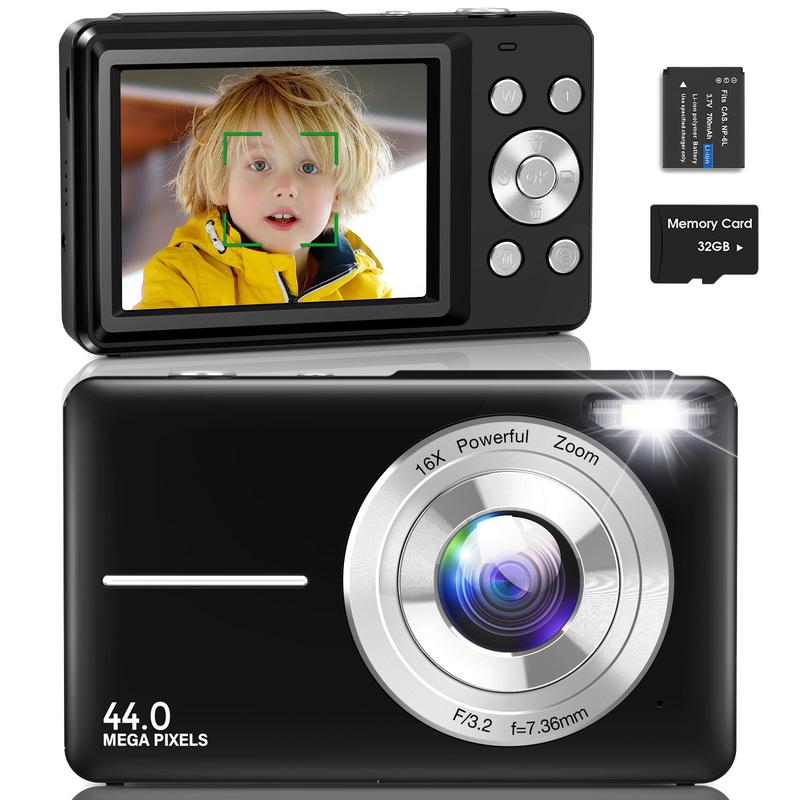 Digital Camera, FHD 1080P Camera, Digital Point and Shoot Camera with 16X Zoom Anti Shake,Suitable for teenagers and beginners