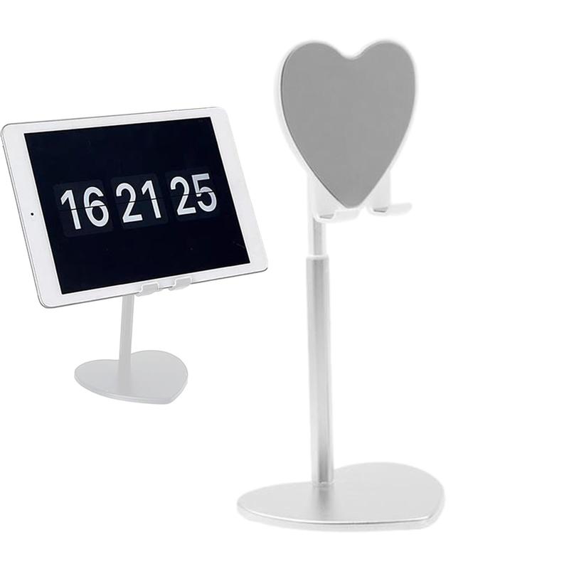 Heart Shaped Phone & Tablet Holder (1 Count), Portable Foldable Rotating Mobile Phone & Tablet Holder, Phone Accessories for Home Office