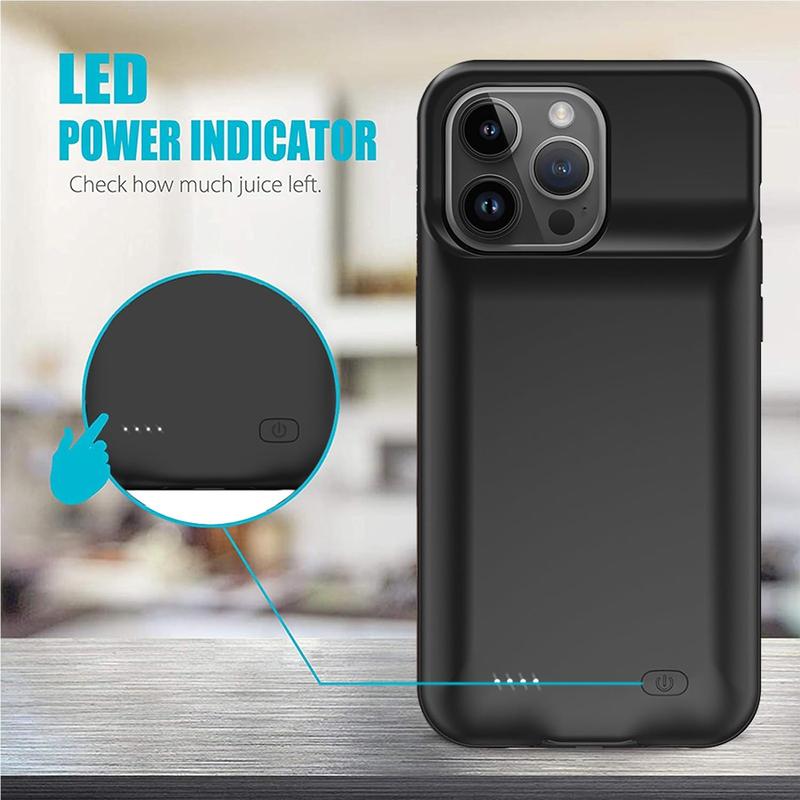 Entronix Battery Charging Case For iPhone 16 15 14 13 12 11 XR, Galaxy S23 S22 S21, Portable Charger Case 7000mAh, Slim Rechargeable Accessories