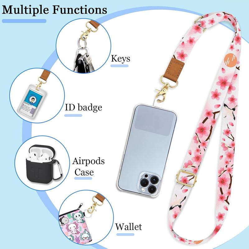 Phone Lanyard Wrist Strap Crossbody, Be Kind Cell Phone Lanyard for Around The Neck Wristlet Adjustable Phone Strap, Rainbow Cute Lanyard for Keys iPhone Case ID Badges Phone Accessories