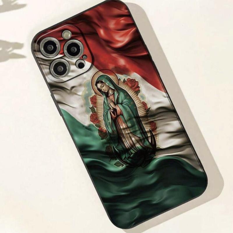 Mexican Flag Pattern Phone Case, Anti-drop Cellphone Protective Case, Total Protective Shockproof Mobile Phone Cover for iPhone 11 12 13 14 15 Pro Max