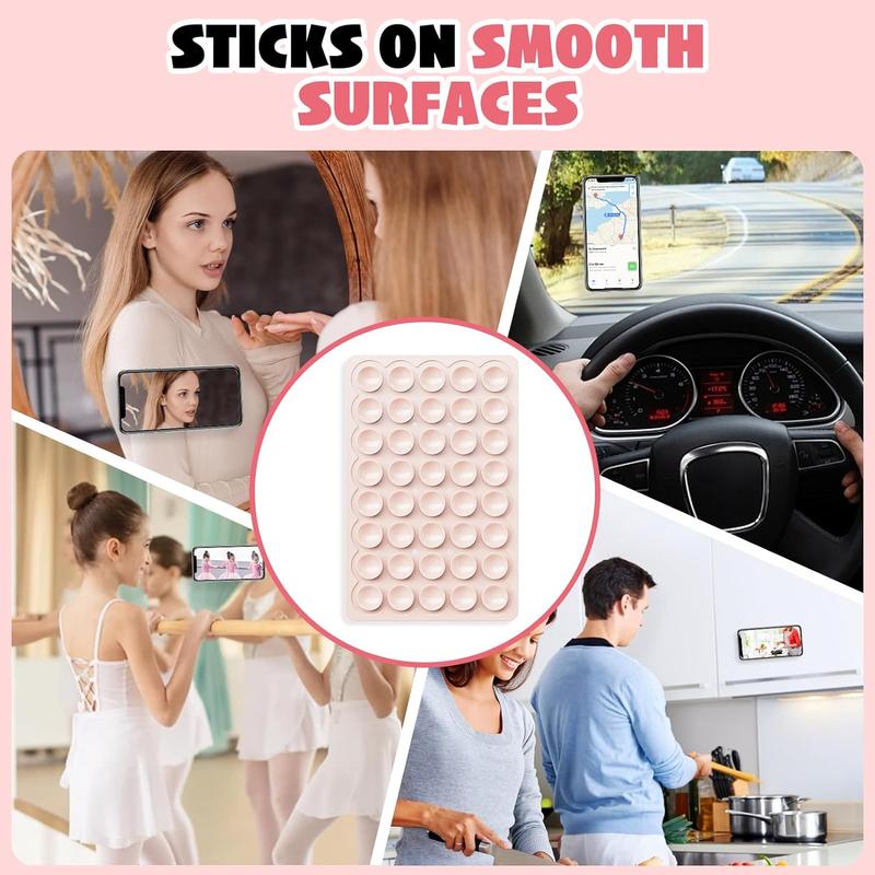 Double-sided Silicone Suction Phone Case Detachable Mount, Hands-free Strong Grip Holder for Selfies & Videos, Phone Accessories