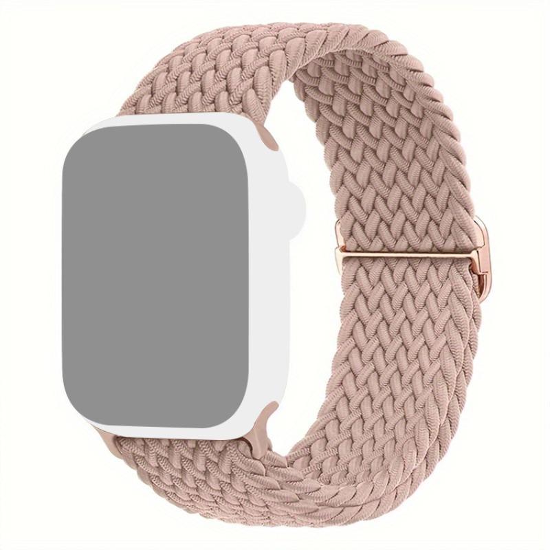 Braided Solo Loop Smartwatch Band (Band Only), Adjustable Stretchy Soft Nylon Watch Band, Fashion Watch Band Compatible with iWatch Smartwatches Series, Wearable Accessories