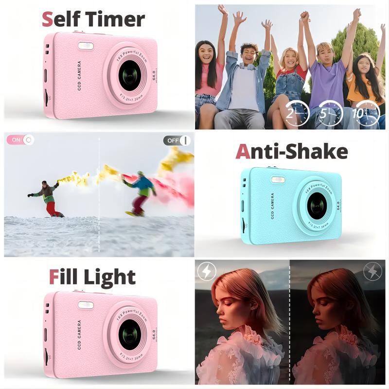 48MP 1080P HD Digital Camera - 16X Digital Zoom, 2.4'' LCD, Rechargeable, 32G TF Card, Vlogging, Photography, Webcam, Thanksgiving and New Year Gift for Teenagers and Beginners