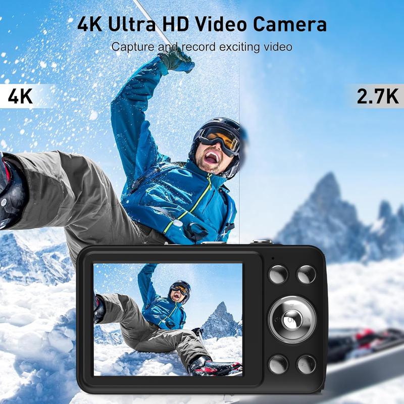 48MP 1080P HD Digital Camera - 16X Digital Zoom, 2.4'' LCD, Rechargeable, 32G TF Card, Vlogging, Photography, Webcam, Thanksgiving and New Year Gift for Teenagers and Beginners