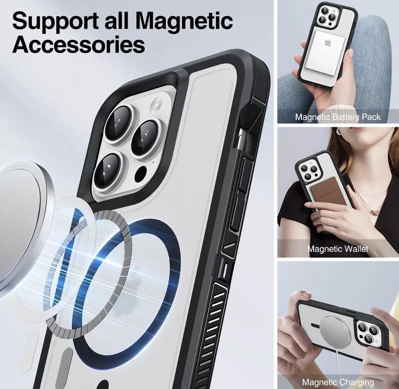 Defender MagSafe Magnetic Case Cover For iPhone 16   15   14   13   Plus   Pro   Pro Max   Rugged Shockproof Protection Casing Cover Protector Protective Phonecase