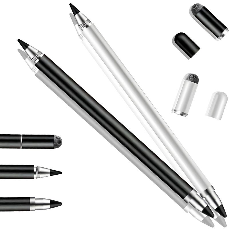 3 in 1 Stylus Pen, High Sensitivity & Fiber Tip Stylus Pen, Non-sharpening Eternal Pencil, Tablet & Computer Accessories for iPad, iPhone, Android Tablets