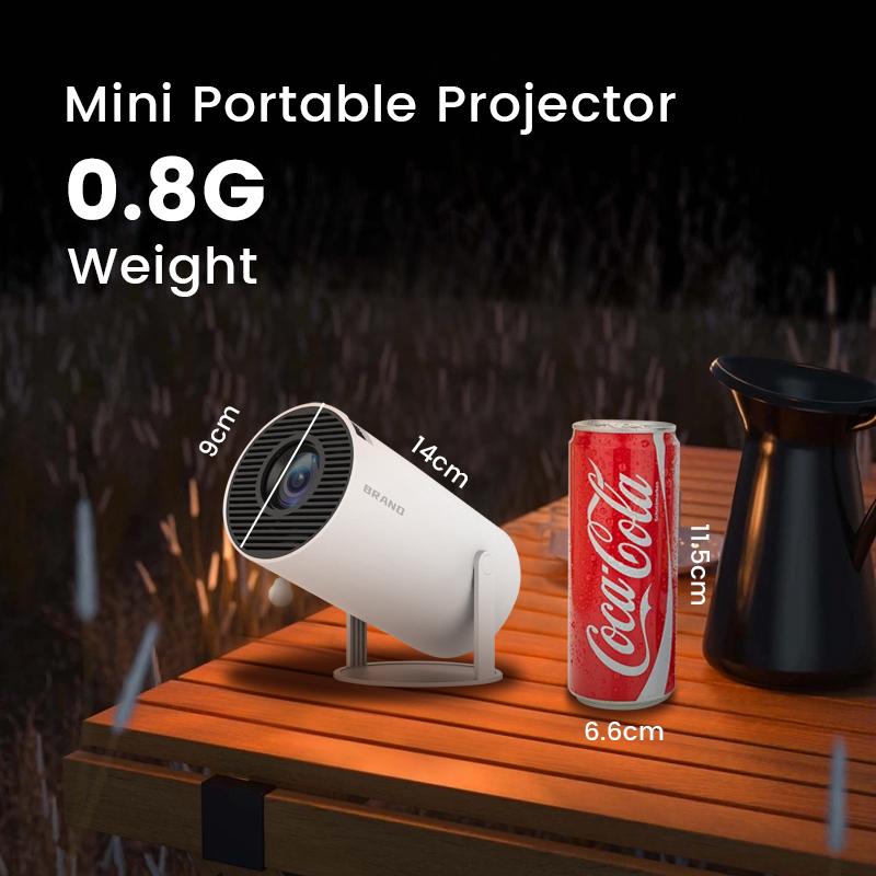 Portable Projector HY300 Pro, 4K Android 11 Dual Wifi6 260ANSI Allwinner H713 BT5.0 1080P 1280*720P Projector Multifunctional Projector for Home Cinema Outdoor