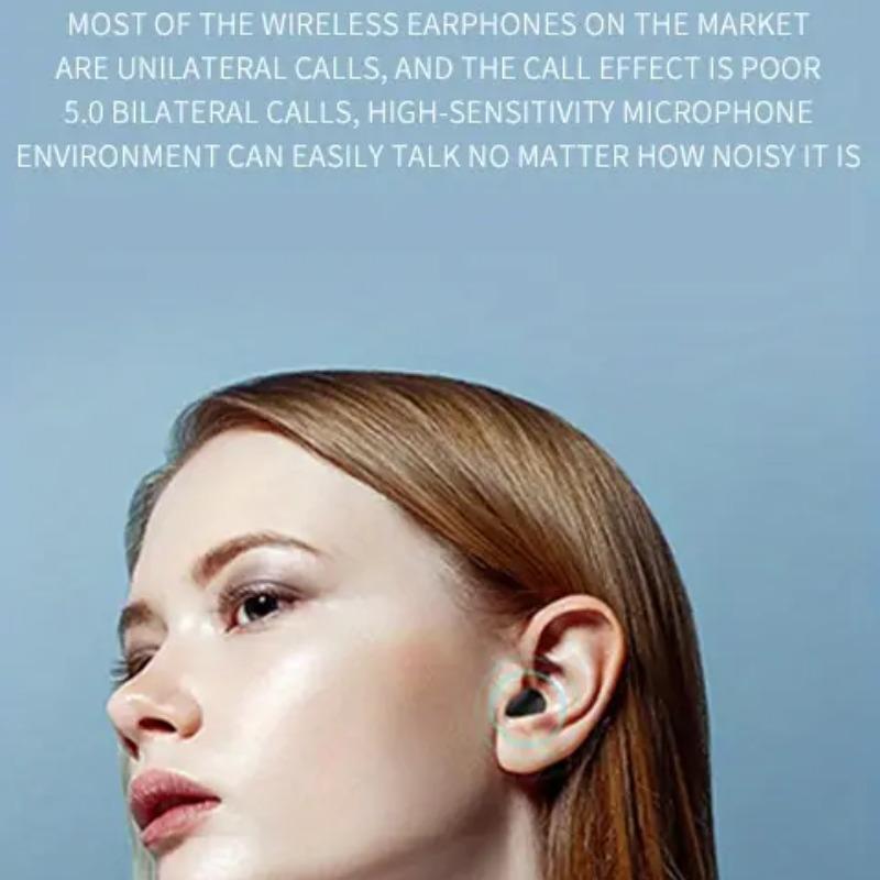 Wireless In-ear Design Earphone, Bluetooth-compatible Wireless Earphone with Charging Case, Noise Cancelling Earbuds for Sports, Gaming, Running