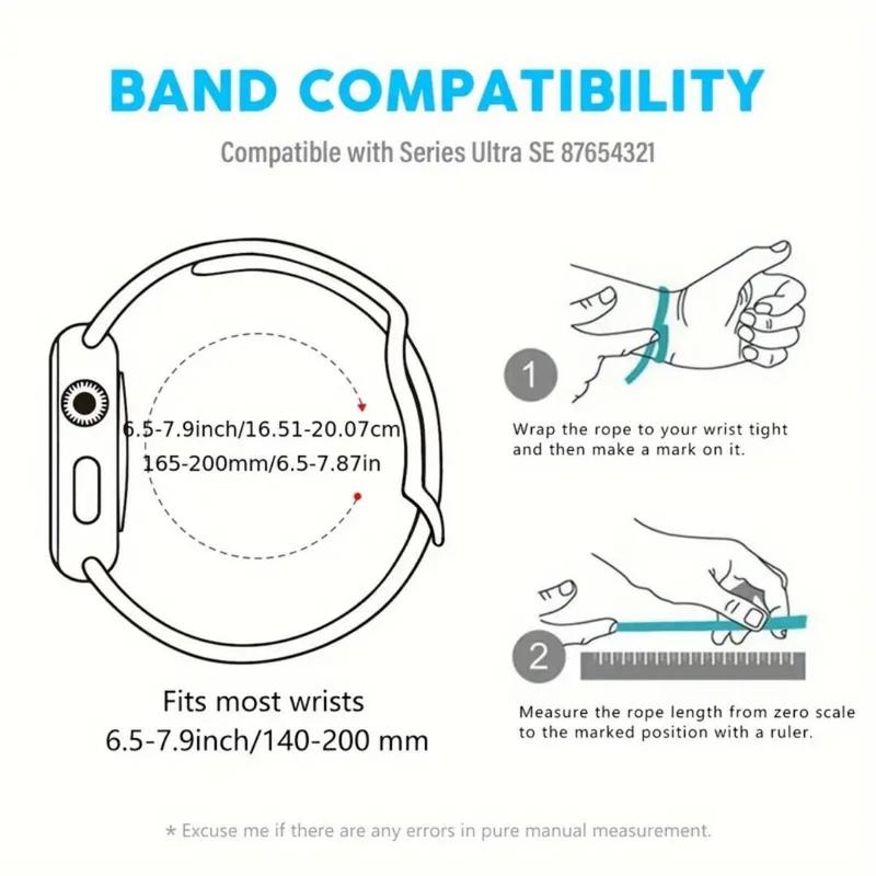 Beaded Watch Band (Band Only), 1 Count Durable Watch Replacement Watch Band, Fashion Sports Watch Band for Apple Watch Series 9 8 7 6 5 4 3 2 1