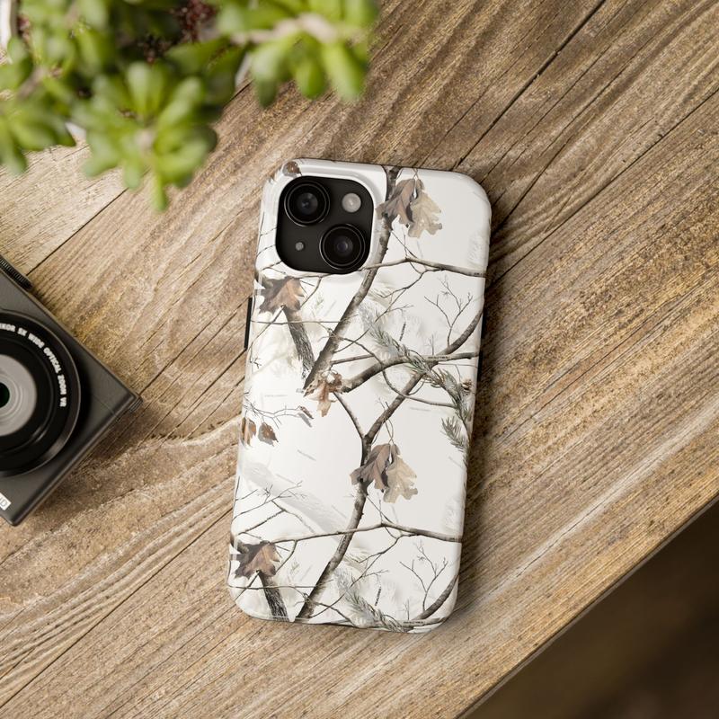 Real Tree White Camo iPhone Case, Camo iPhone Case, Outdoors camo iPhone case