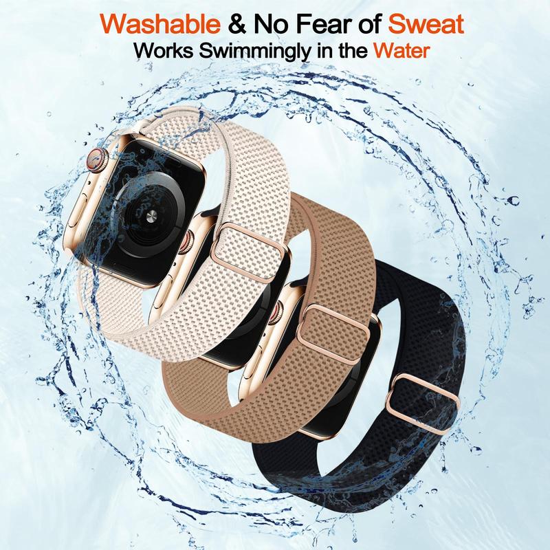 Stretchy Solo Loop Watch Band (Band Only), Watch Bands, Adjustable Water-resistant Sports Watch Bands For Women & Men, Wearable Accessories For iWatch Series Ultra se 8 7 6 5 4 3 2 1