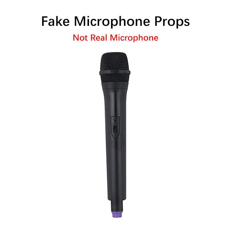 Fake Microphone Prop, 1 Count Simulation Microphone Model Toy, Practice Microphone Toy, Decoration Prop for Live, Bar, Photography, Performance