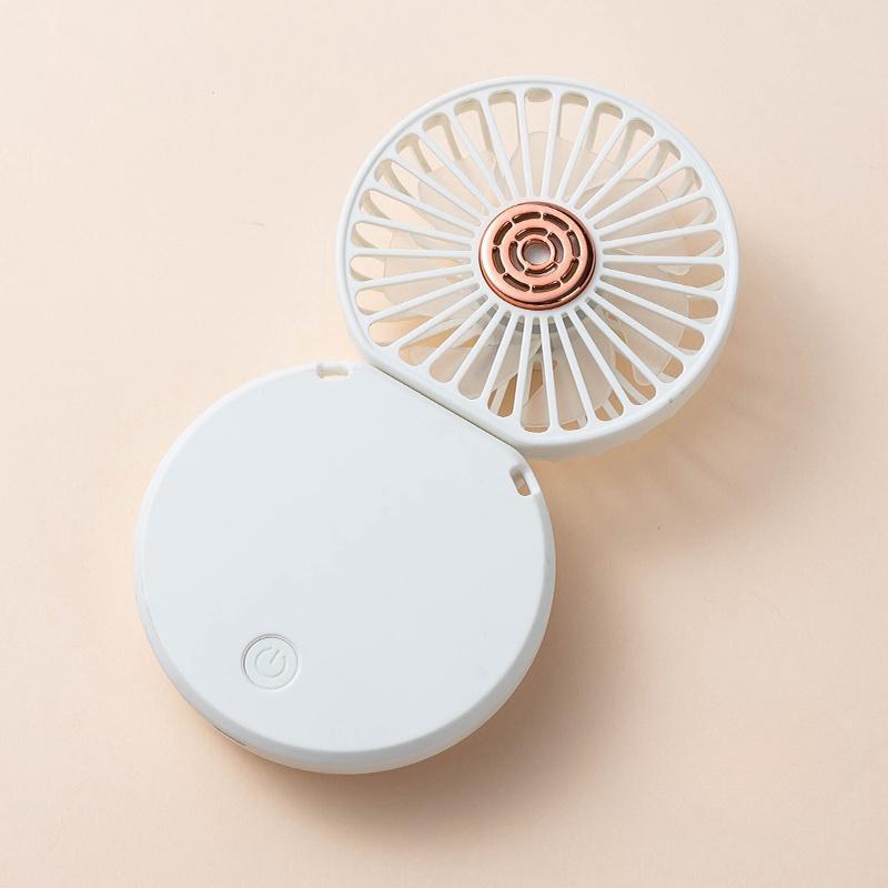 Portable Foldable Fan, 1 Count USB Rechargeable Fan with Digital Display, Foldable Desktop Fan, Multifunctional Fan for Home Office Outdoor Travel