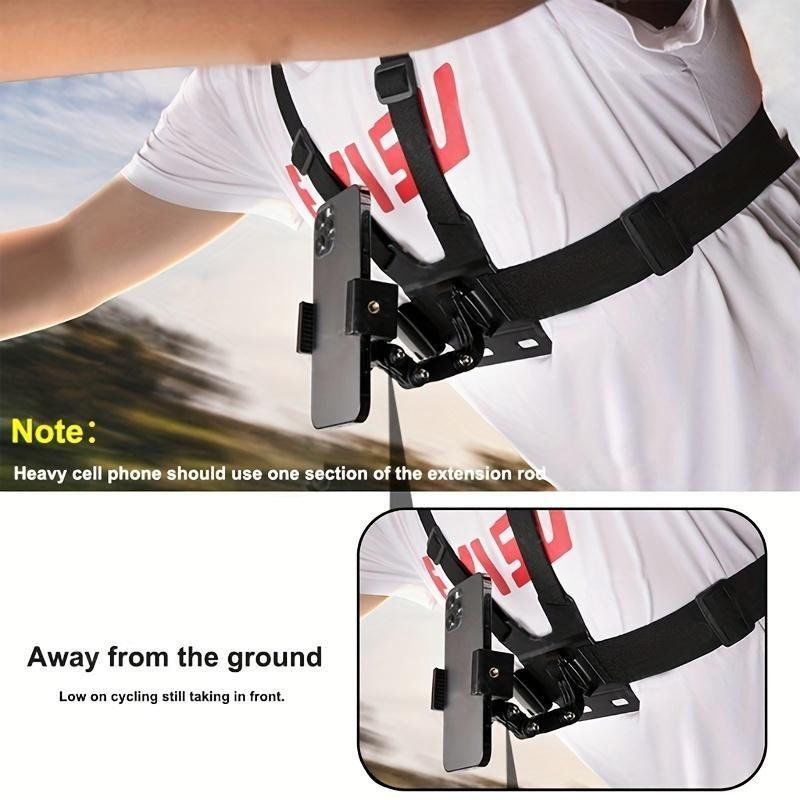 GoPro Chest Harness Holder body chest cp holde chest cellphone holder Mobile Phone Chest Strap Mount Accessory Silicone Adjustable