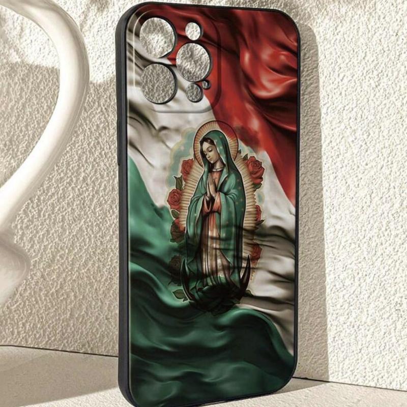 Mexican Flag Pattern Phone Case, Anti-drop Cellphone Protective Case, Total Protective Shockproof Mobile Phone Cover for iPhone 11 12 13 14 15 Pro Max