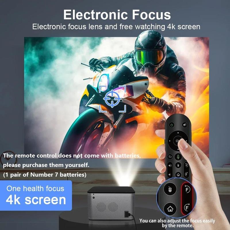 Magcubic 4K 1920*1080P WiFi 6 Projector, 580ANSI Android 11 Projector, Home 32G Projector with Voice Control, BT 5.0 Projector for Home Theater