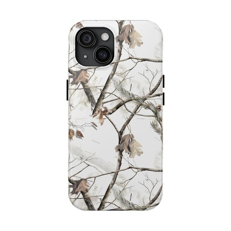 Real Tree White Camo iPhone Case, Camo iPhone Case, Outdoors camo iPhone case