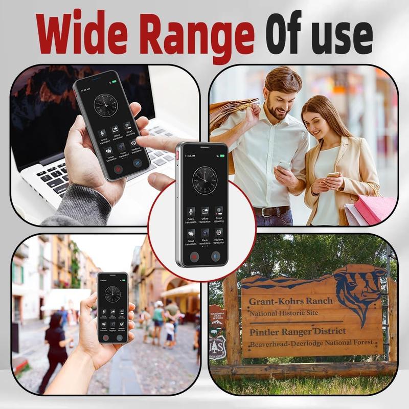 Language Translator Device No Wifi Needed, 2024 Upgraded High-end Business Portable Translator Device with ChatGPT Ai Voice Instant Two-Way 139 Languages & 5