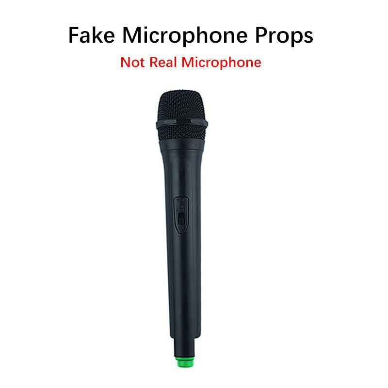 Fake Microphone Prop, 1 Count Simulation Microphone Model Toy, Practice Microphone Toy, Decoration Prop for Live, Bar, Photography, Performance