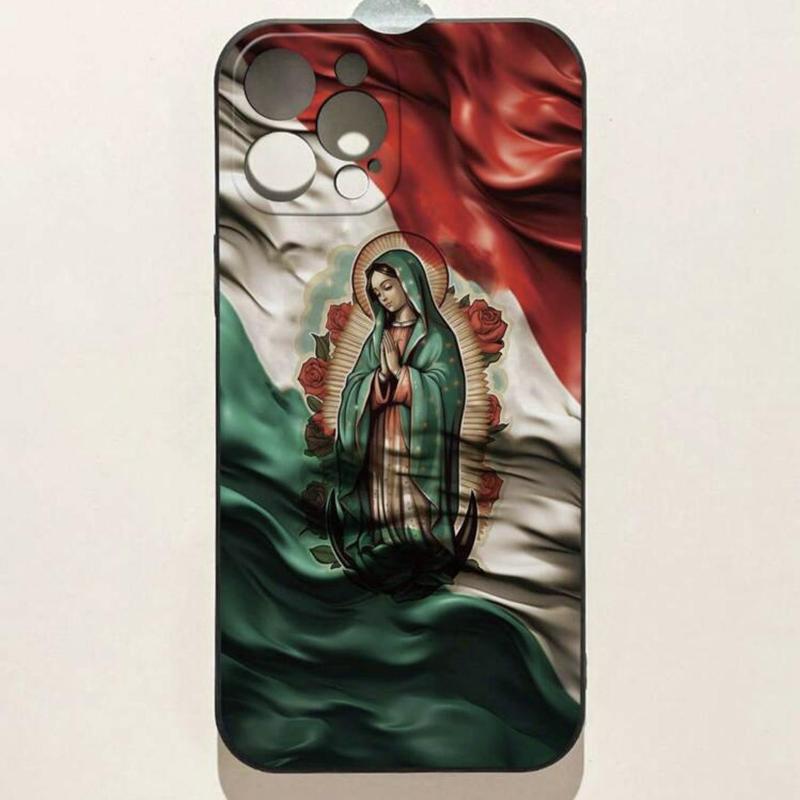 Mexican Flag Pattern Phone Case, Anti-drop Cellphone Protective Case, Total Protective Shockproof Mobile Phone Cover for iPhone 11 12 13 14 15 Pro Max