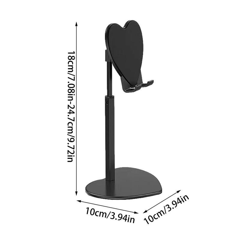 Heart Shaped Phone & Tablet Holder (1 Count), Portable Foldable Rotating Mobile Phone & Tablet Holder, Phone Accessories for Home Office