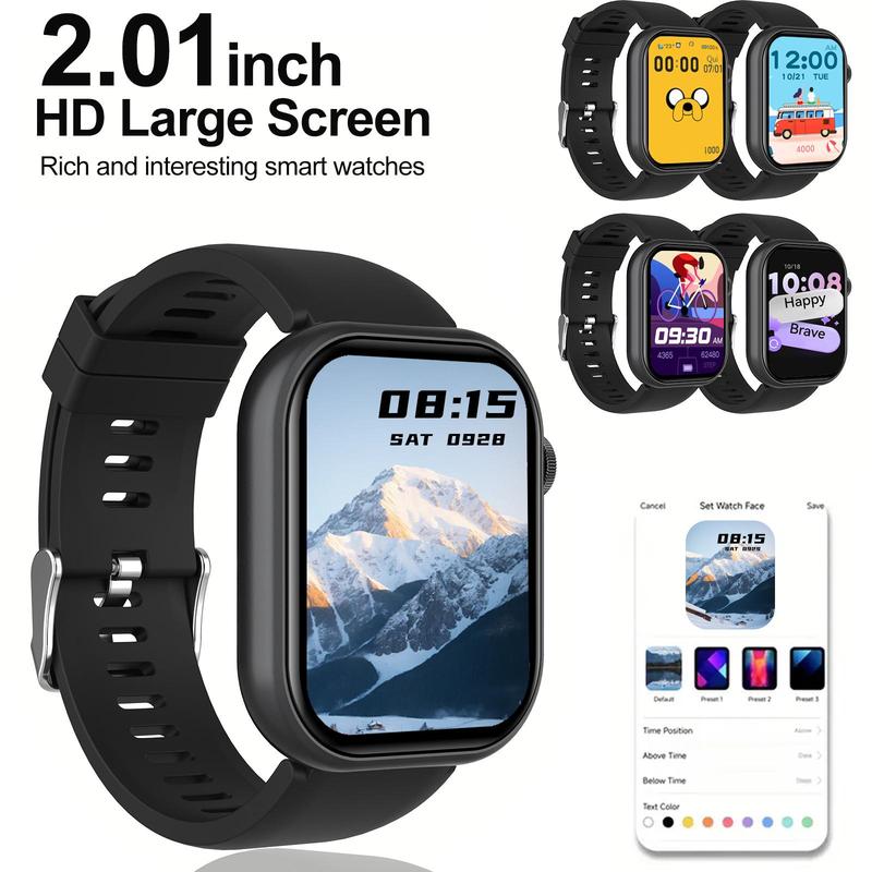 Multifunctional Smart Watch, Fashionable Digital Watch with Multi-sport Mode, 2.01 Inches Screen Sports Smart Watches for Women & Men, Men's Tech Gadgets, Wearable Devices