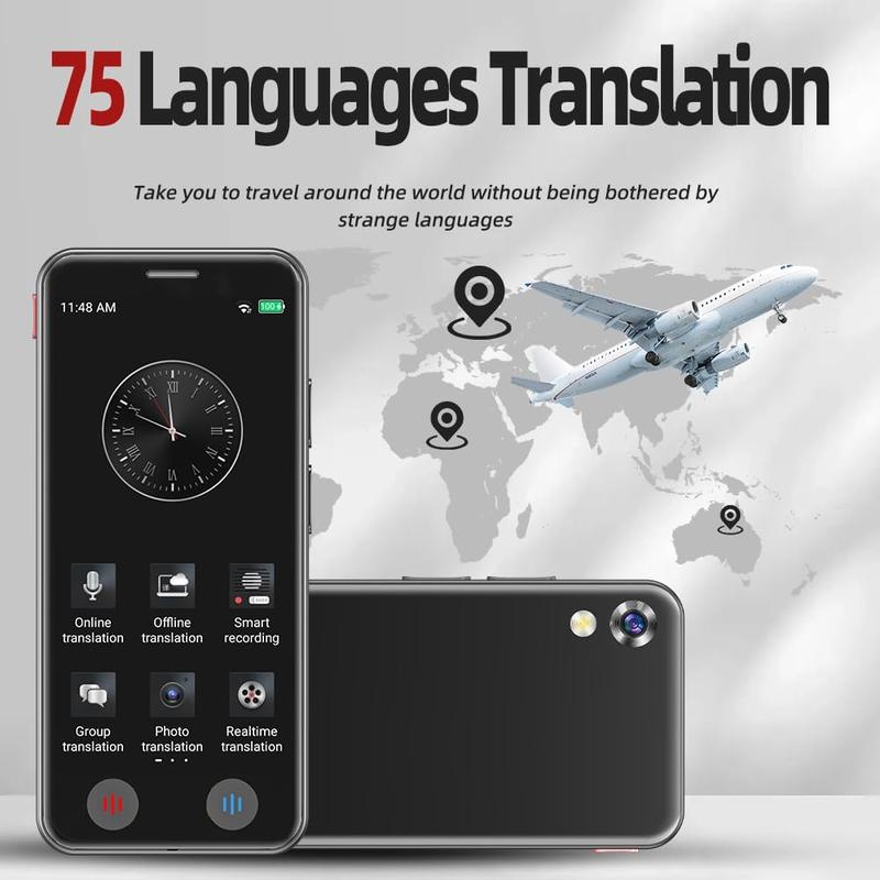 Language Translator Device No Wifi Needed, 2024 Upgraded High-end Business Portable Translator Device with ChatGPT Ai Voice Instant Two-Way 139 Languages & 5