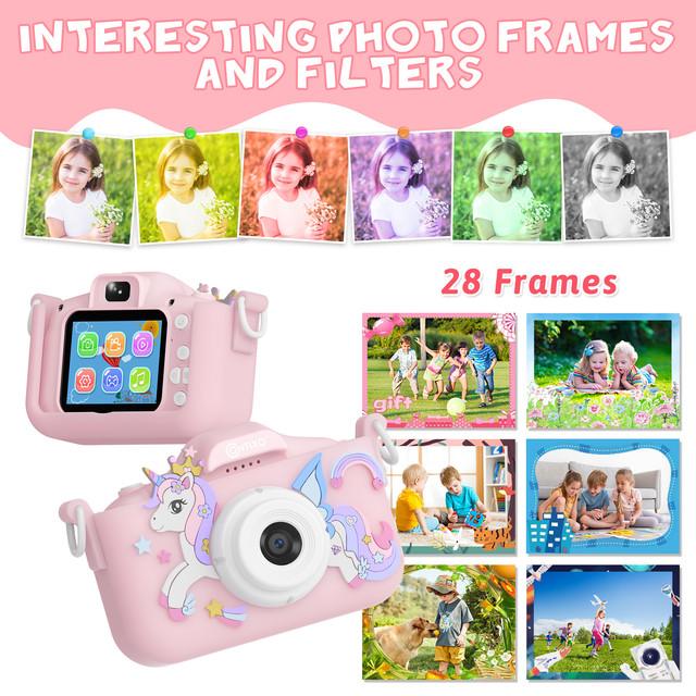 Contixo Kids Digital Camera - 1080p HD, Dual Lens Selfie, Games, Shockproof, 4x Zoom, Ages 3-8