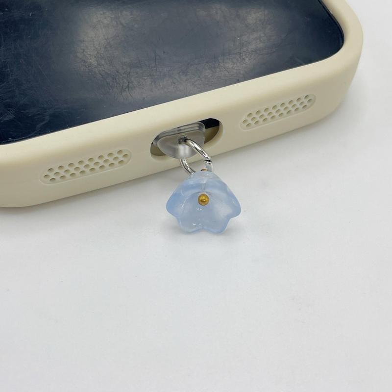 Cute Flower Design Phone Dust Plug, 1 Count Phone Hole Dust Plug, Smartphone Dust Plug Flower Pendant Ornament, Mobile Phone Parts Compatible with iPhone