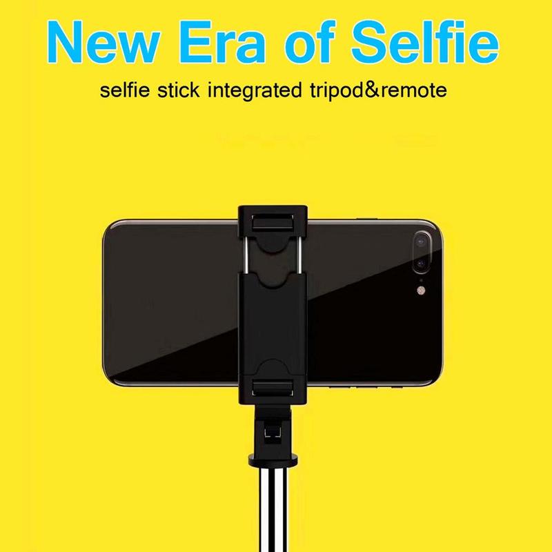 Extendable Selfie Stick with Tripod Stand, Portable Lightweight Selfie Tripod with Wireless Remote Control, Phone Accessories for iPhone, Samsung and More