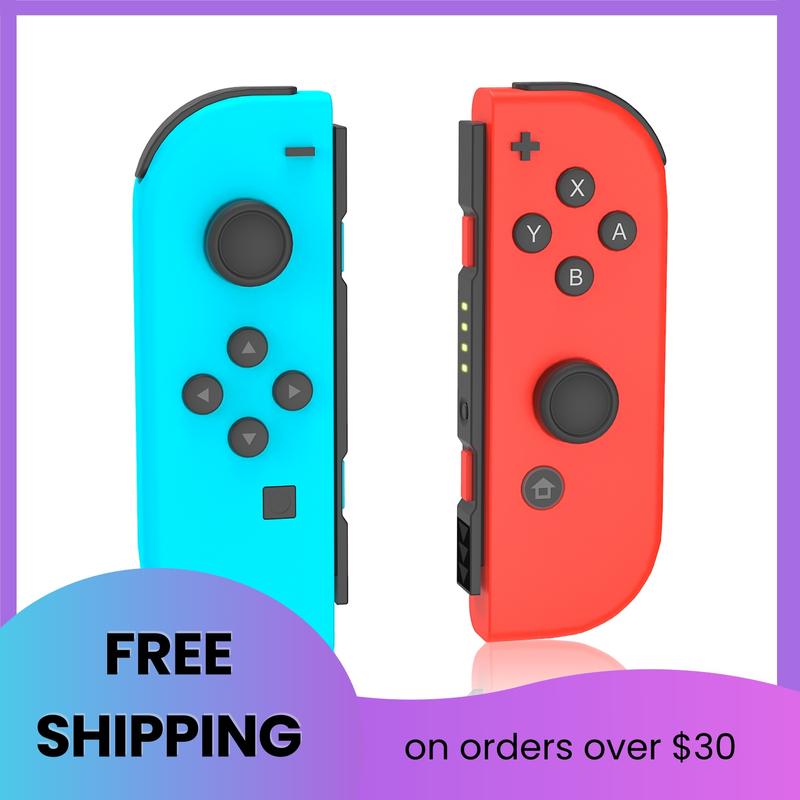 Replacement for Switch Joycons,Switch Controller,Left and Right Switch Joypad Controller Support Dual Vibration Wake-up Screenshot Motion Control,No NFC