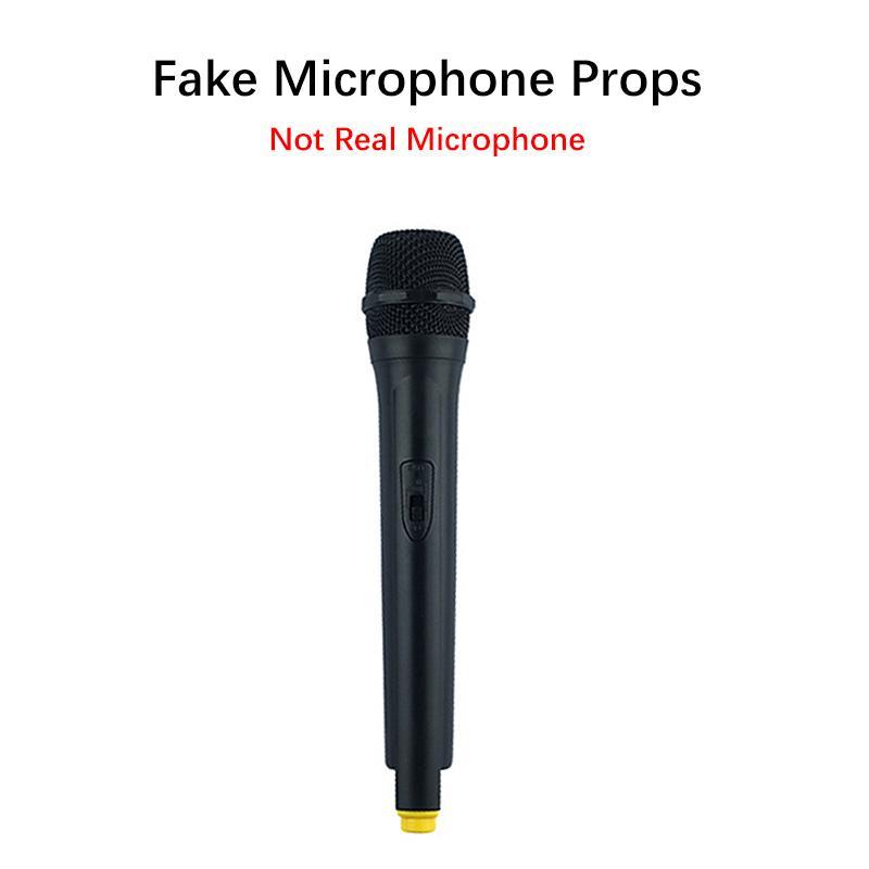 Fake Microphone Prop, 1 Count Simulation Microphone Model Toy, Practice Microphone Toy, Decoration Prop for Live, Bar, Photography, Performance