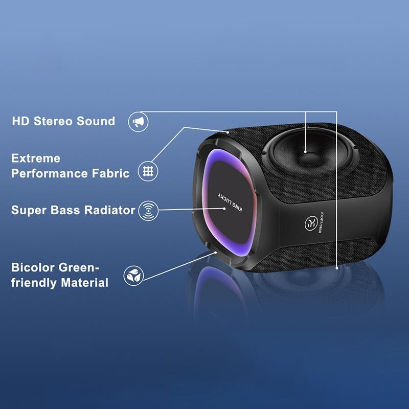 SoundBox Pro Bluetooth Speaker with 50W Stereo Sound, TWS Pairing, Multi-Colors Lights, 5-10 Hrs Playtime, Speaker for Beach, Outdoor(Upgraded) Audio Smartphone、Active Extra Bass, IPX7 Waterproof, Bluetooth 5.0