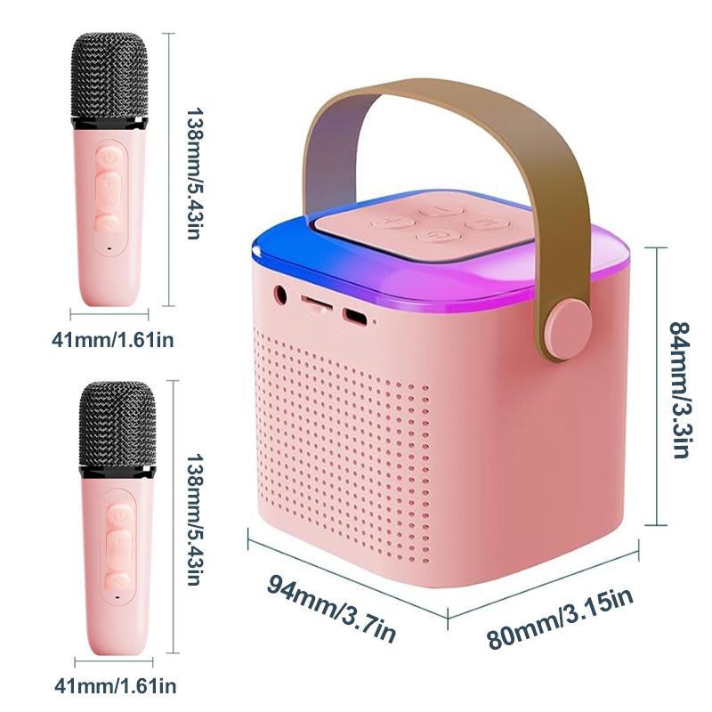 Karaoke Machine, 1 Set Wireless Microphone & Speaker, Bluetooth-compatible Speaker Karaoke Machine for Teenager & Adults, Birthday Gift, Christmas Gift