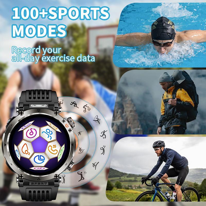 1.7 Inch HD Screen Smart Watch, Multi-function Fitness Tracker with Wireless Receiving Calling & Pedometer, IP68 Waterproof Smart Watch for Android iOS