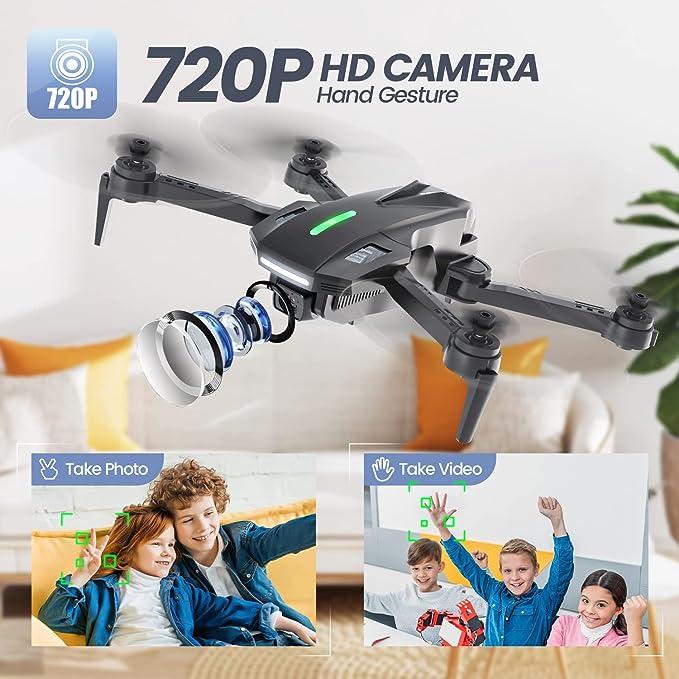 DEERC D70 Mini Drone with Camera,720P HD FPV Foldable Drones,2 Batteries,One Key Start,Headless Mode,Altitude Hold,360 Flip,Drone for beginners,Toys Gifts for beginners Accessories Folding