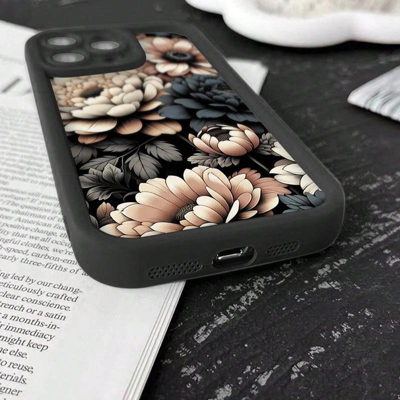 Floral Pattern Phone Cases, Cell Phone Case for Apple Smartphone, Shockproof Phone Protective Cover, Phone Accessory Compatible with iPhone 15 Pro Max Case iPhone 11 Cases iPhone 14 Pro Max Case iPhone 15 Cases