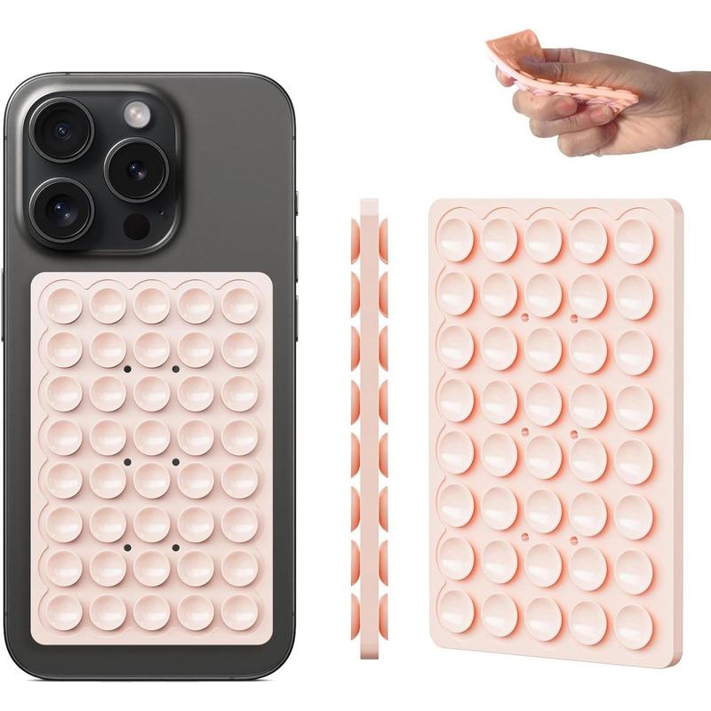 Double-sided Silicone Suction Phone Case Detachable Mount, Hands-free Strong Grip Holder for Selfies & Videos, Phone Accessories