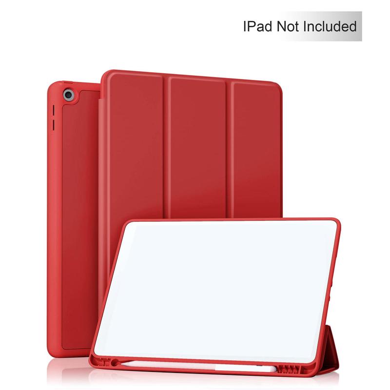 Tablet Case with Pen Holder, 1 Count Soft TPU Back Protective Case, Drop Protection Tablet Case Compatible with iPad 9th 8th Generation & 2019 iPad 7th Generation