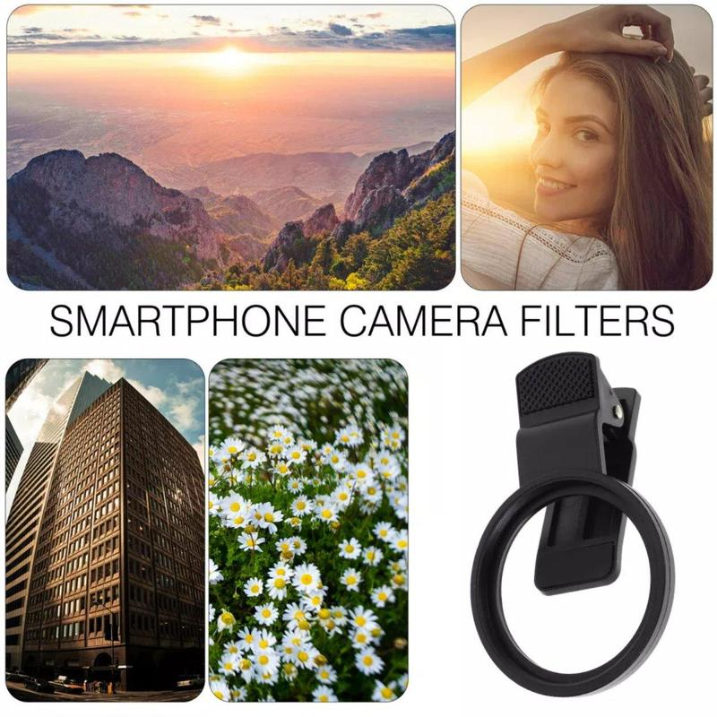 52mm Effects Filter Clip, Universal Phone Lens Filter Clip, Phone Camera Lens Attachment, Mobile Phone Accessories for Most Smartphone