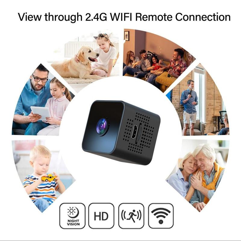 Wireless WIFI and 2.4G Security Camera, Full 1080P HD Mini Camera, IR Camera Wireless, Remote Monitoring Smart WIFI Camera for Home Security