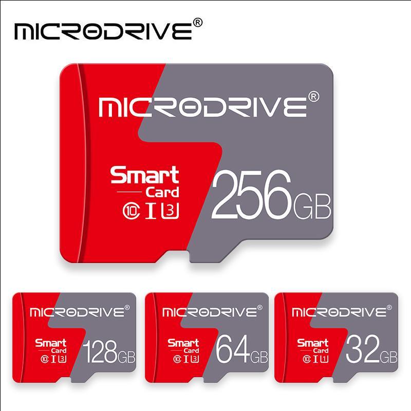 MICRODRIVE 32GB 64GB 128GB 256GB Micro SD Card, 1 Count Class 10 U3 Memory Card with SD Adapter, Camera Accessories for Smartphone, Camera, Laptop, PC