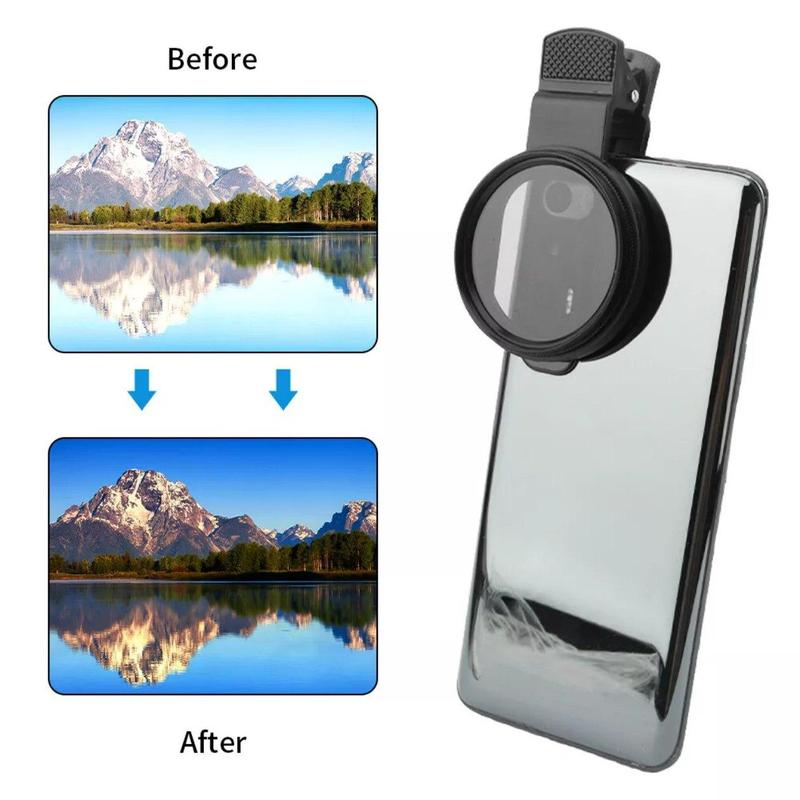 52mm Effects Filter Clip, Universal Phone Lens Filter Clip, Phone Camera Lens Attachment, Mobile Phone Accessories for Most Smartphone