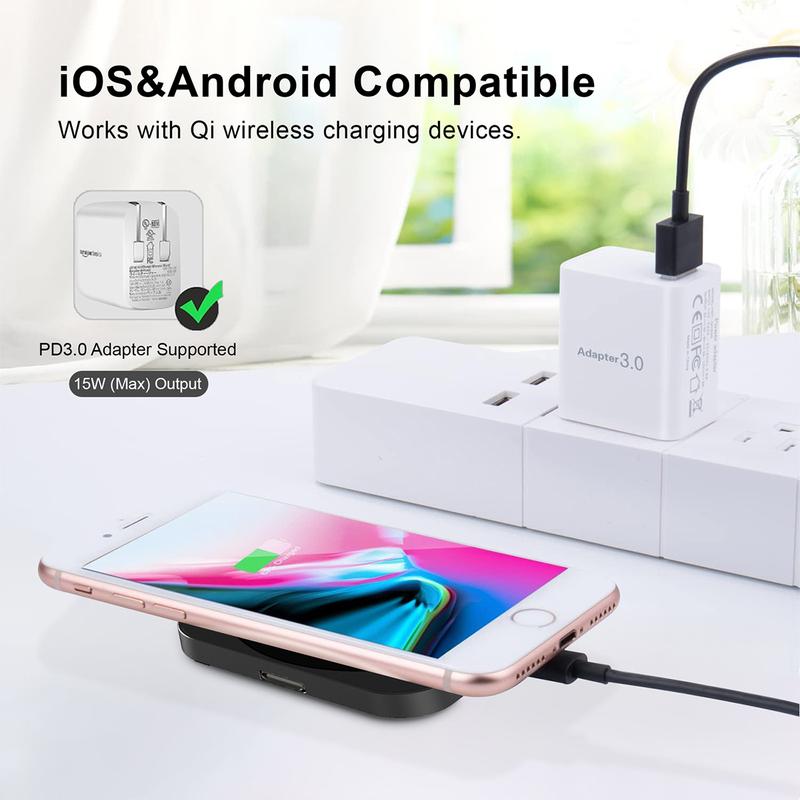 15W 3-in-1 Portable Magnetic Wireless Charger, Cellphone Charging Station for iPhone & Watch & AirPods, Portable Charger Station for Electronic Devices, Fall Gift