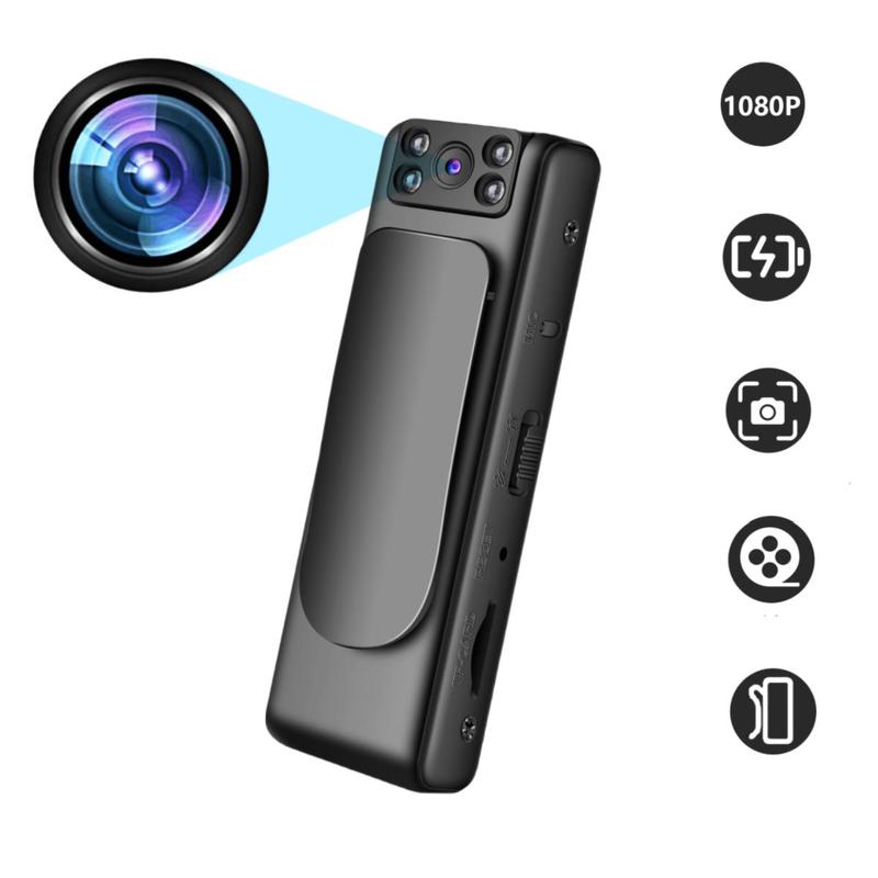 1080P HD Portable Action Camera, 3 in 1 All Around Body Cam with IR Night-Vision & 90-Degree Rotatable Lens, Wearable Sports DV Camcorder for Outdoor Sport