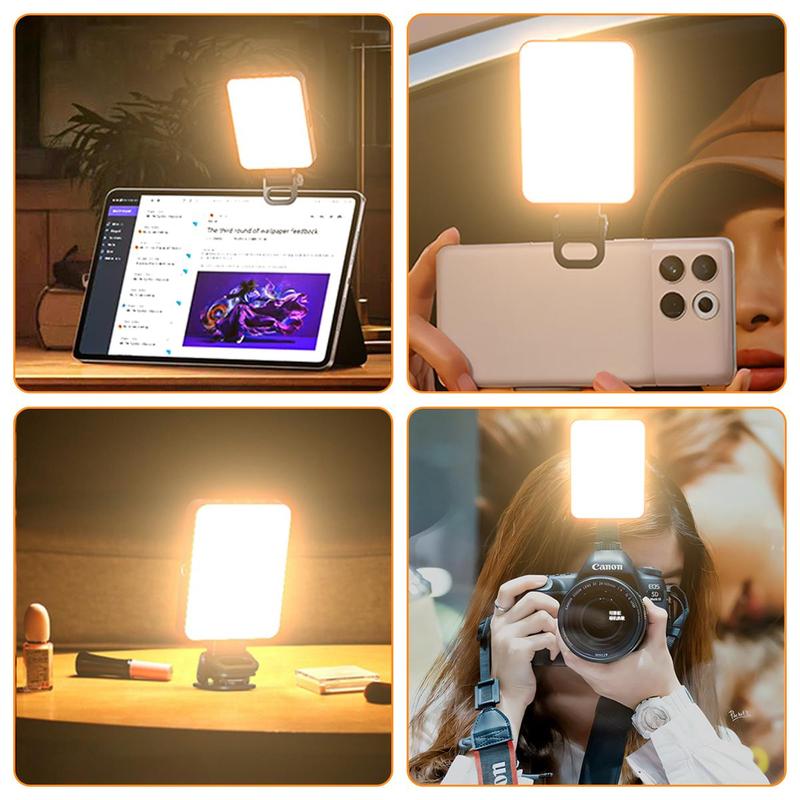 LED Phone Light, Rechargeable Clip-on Phone Selfie Light with 3 Lighting Adjustment Modes, Mobile Phone Selfie Light for Photography Vlog Video